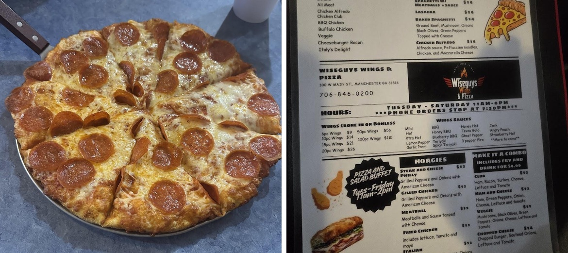 Wiseguys Wings & Pizza Menu